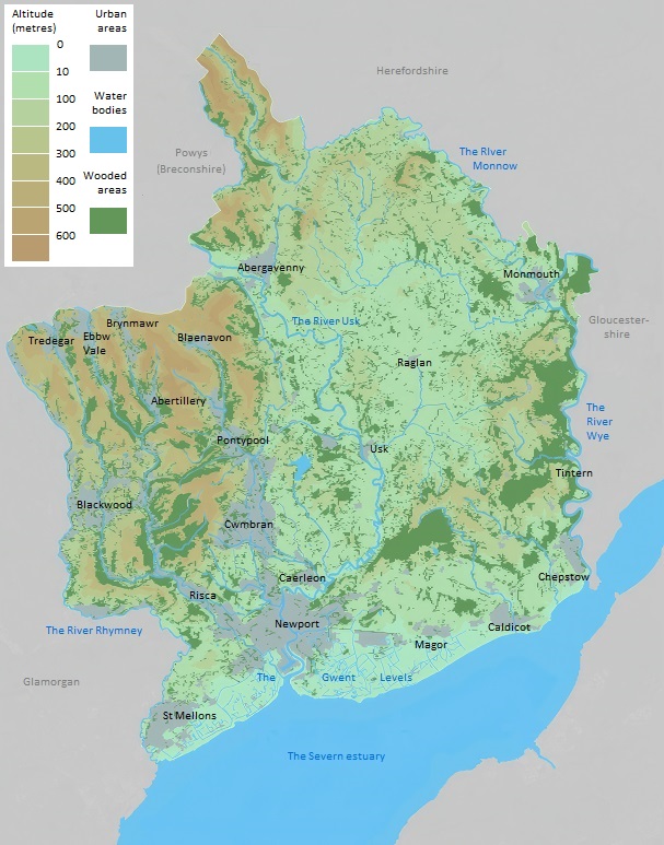 A map of Monmouthshire